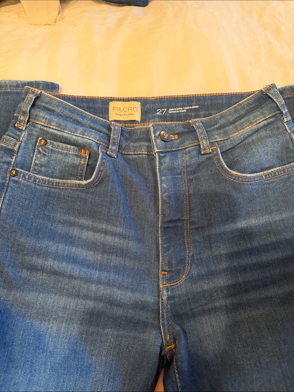 Pilcro Women’s Mid Blue Flare Jeans